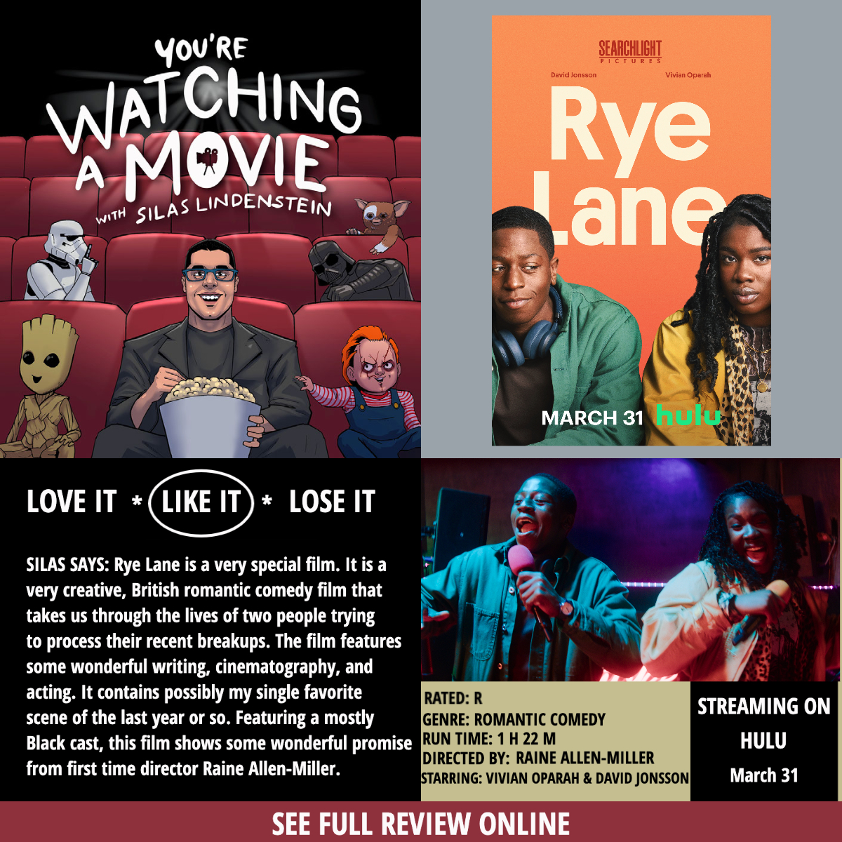 Review Rye Lane You're Watching A Movie With Silas Lindenstein